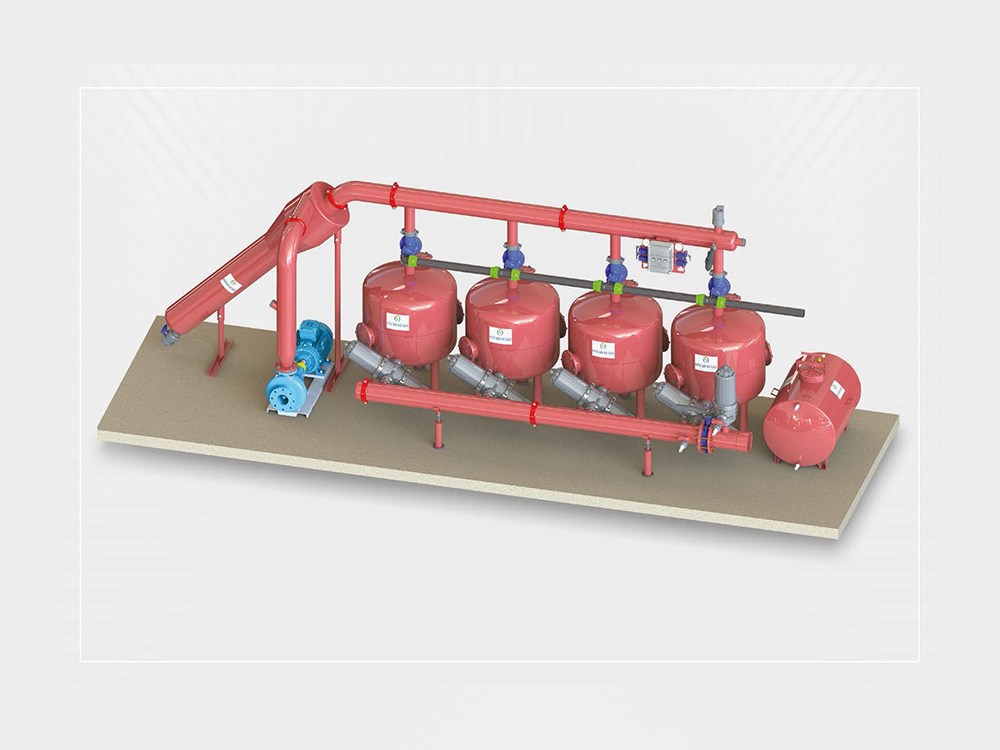 Separador completamente automático y sistema de grava con filtro de disco de plástico